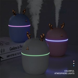 Mini USB Humidifier with Aromatherapy and LED Night Light for Home and Office