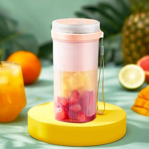 Portable Mini Juicer Cup USB Rechargeable with 6 Blades Smoothie Maker Milkshake Mixer