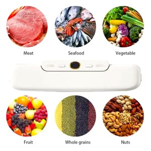 Automatic Vacuum Sealer Electric Food Sealing Machine With 15Pcs Food Saver Bags